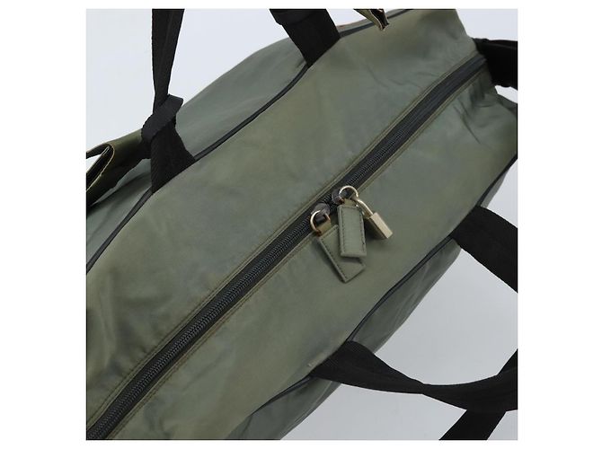 PRADA Sport Schultertasche aus grauem Nylon mit silberner Authentizität 174086 Braun - Ansicht 6