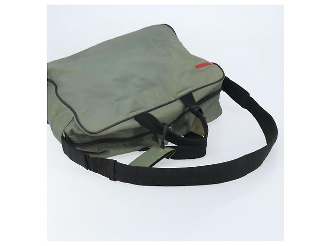 PRADA Sport Schultertasche aus grauem Nylon mit silberner Authentizität 174086 Braun - Ansicht 8