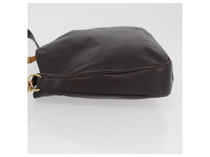 Borsa a Spalla in Pelle Gucci Bamboo 2way Marrone Oro 001 1577 Auth ep13897 D'oro - vista 4