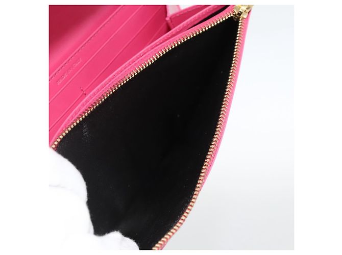 Portafoglio in pelle rosa SAINT LAURENT Auth BA11841A - vista 10