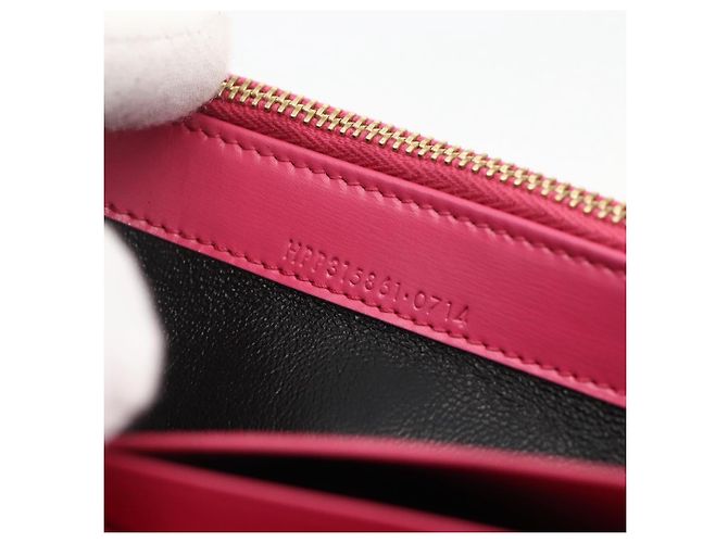 Portafoglio in pelle rosa SAINT LAURENT Auth BA11841A - vista 11