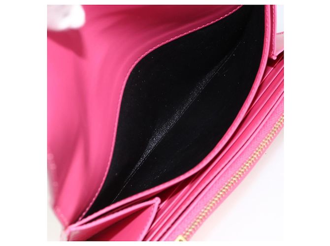 Portafoglio in pelle rosa SAINT LAURENT Auth BA11841A - vista 19