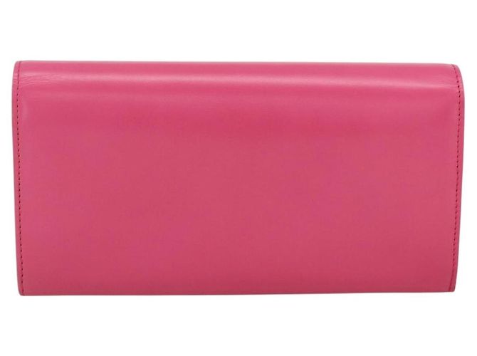 Portafoglio in pelle rosa SAINT LAURENT Auth BA11841A - vista 2