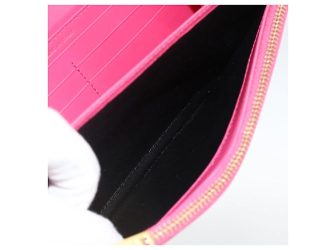 Portafoglio in pelle rosa SAINT LAURENT Auth BA11841A - vista 21