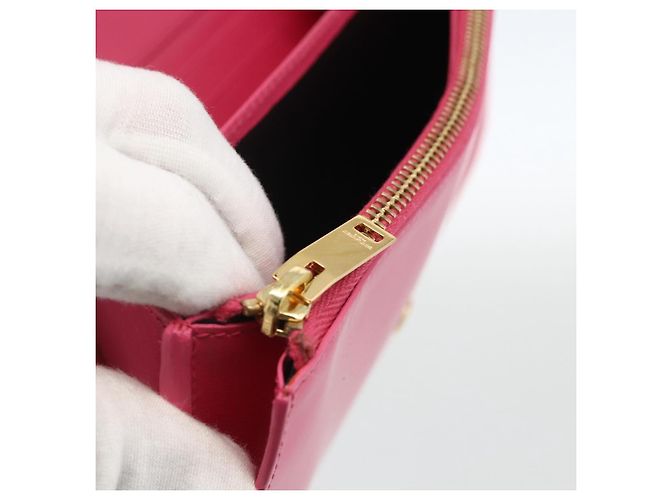 Portafoglio in pelle rosa SAINT LAURENT Auth BA11841A - vista 22