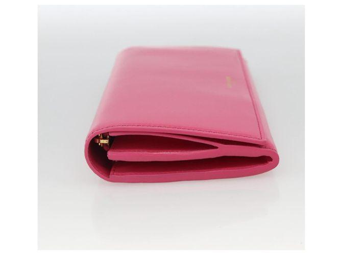 Portafoglio in pelle rosa SAINT LAURENT Auth BA11841A - vista 3