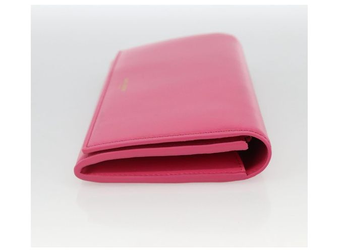 Portafoglio in pelle rosa SAINT LAURENT Auth BA11841A - vista 4