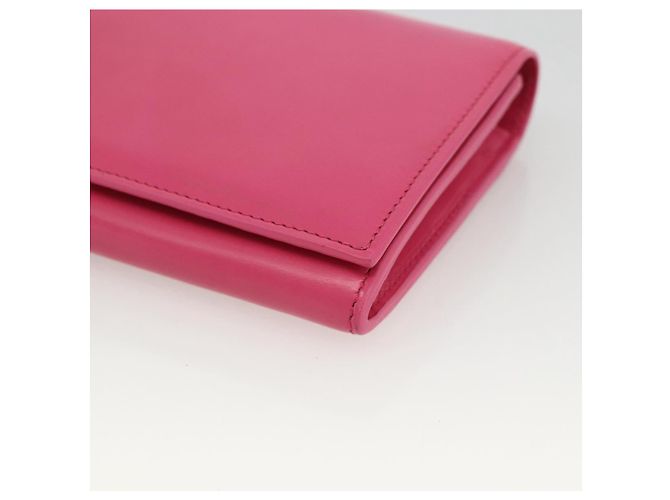 Portafoglio in pelle rosa SAINT LAURENT Auth BA11841A - vista 7