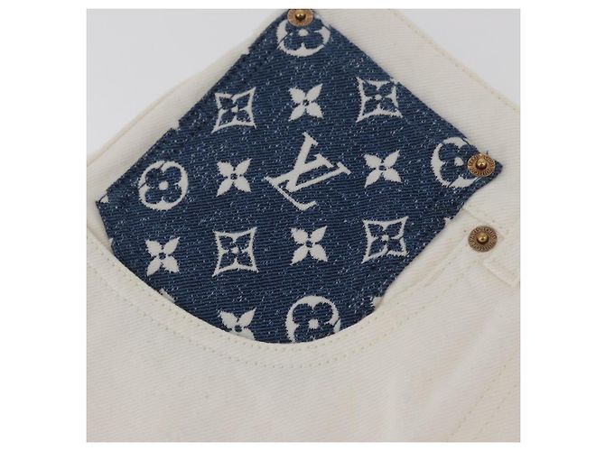LOUIS VUITTON Monogram Denim Rock Weiß LV Auth BAZ834M - Ansicht 4