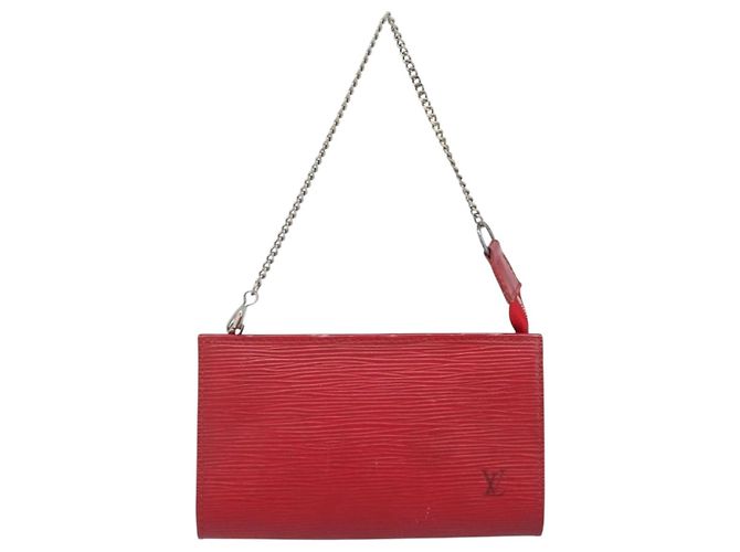 LOUIS VUITTON Pochette Epi Bucket PM Rossa LV Auth bs34347 Rosso - vista 13