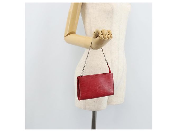 LOUIS VUITTON Pochette Epi Bucket PM Rossa LV Auth bs34347 Rosso - vista 20