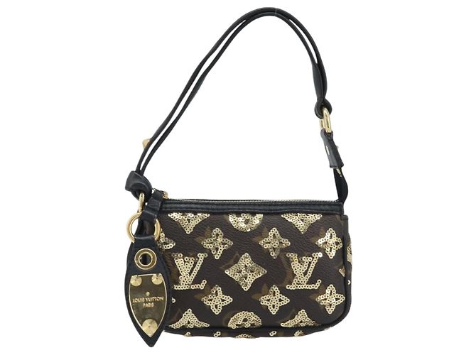 LOUIS VUITTON Eclipse Sequins Mini Pochette Accessoires M60125 LV Auth AMZ514SAV Monogram - view 13