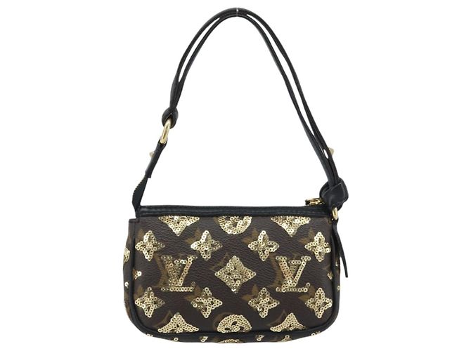 LOUIS VUITTON Eclipse Sequins Mini Pochette Accessoires M60125 LV Auth AMZ514SAV Monogram - view 2