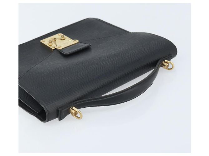 LOUIS VUITTON Borsa a Mano Epi Monceau 28 Nera M52122 LV Auth BA11749 Nero - vista 6