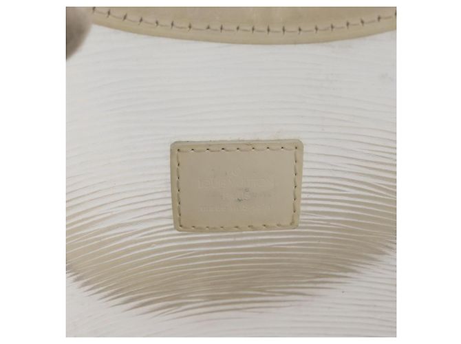 LOUIS VUITTON Epi Plage Mini lagoon Bay Borsa a Mano Bianca M92263 LV Auth ka3546 Bianco - vista 10