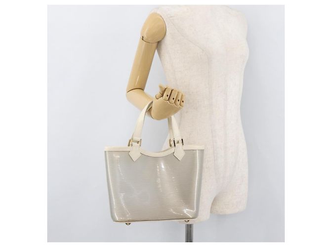 LOUIS VUITTON Epi Plage Mini lagoon Bay Borsa a Mano Bianca M92263 LV Auth ka3546 Bianco - vista 19