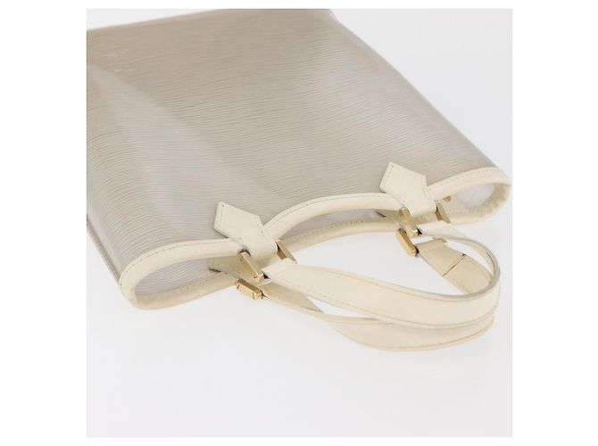LOUIS VUITTON Epi Plage Mini lagoon Bay Borsa a Mano Bianca M92263 LV Auth ka3546 Bianco - vista 6