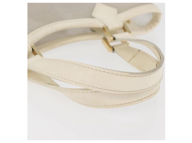 LOUIS VUITTON Epi Plage Mini lagoon Bay Borsa a Mano Bianca M92263 LV Auth ka3546 Bianco - vista 7