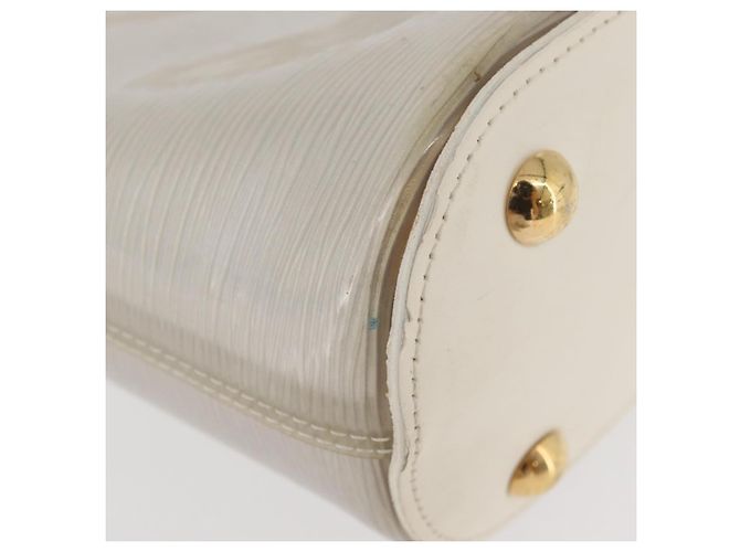 LOUIS VUITTON Epi Plage Mini lagoon Bay Borsa a Mano Bianca M92263 LV Auth ka3546 Bianco - vista 9