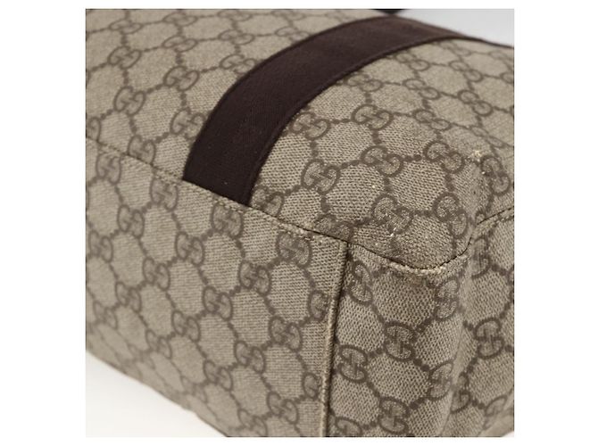 Gucci Bolsa Tote GG Supreme em PVC bege 141624 Auth bs34230 - vista 15