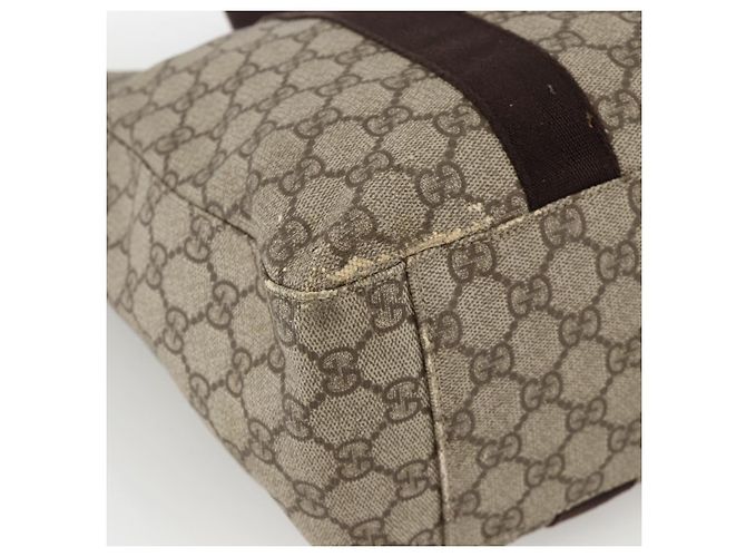 Gucci Bolsa Tote GG Supreme em PVC bege 141624 Auth bs34230 - vista 16