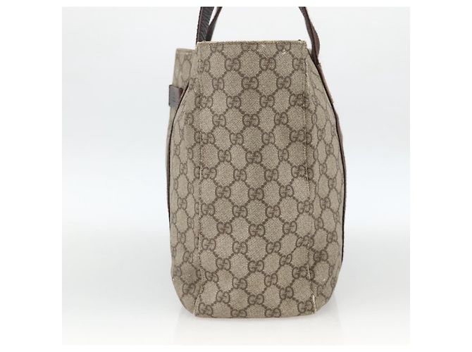 Gucci Bolsa Tote GG Supreme em PVC bege 141624 Auth bs34230 - vista 4