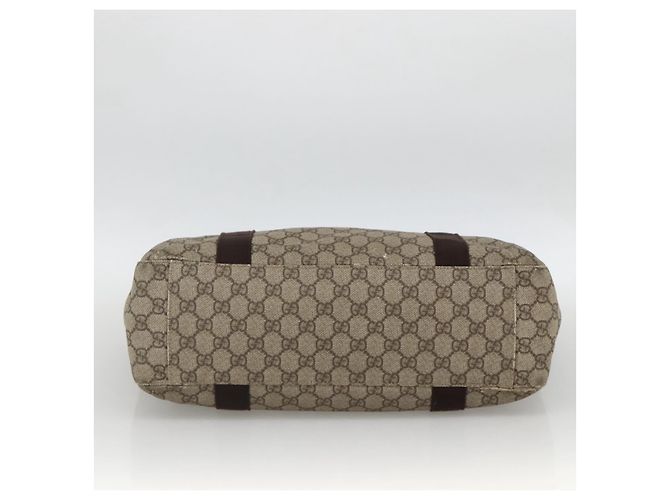 Gucci Bolsa Tote GG Supreme em PVC bege 141624 Auth bs34230 - vista 5