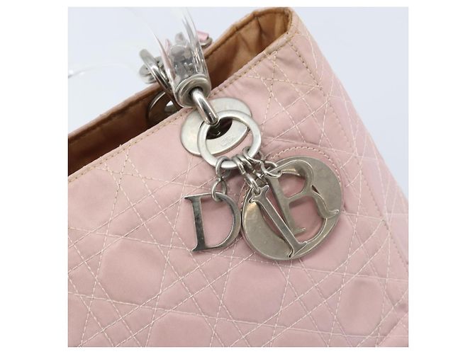 Borsa a mano Canage Christian Dior Nylon 2way Rosa Argento Auth YKZ135 - vista 20