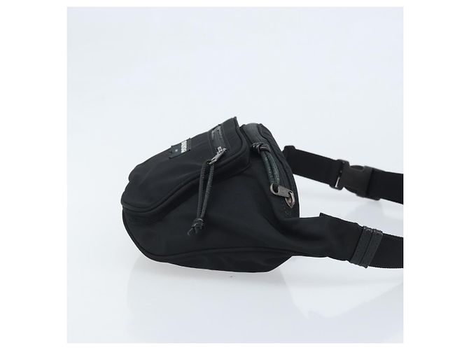 Borsa Body BALENCIAGA in nylon nero 482389 Auth BA11367 - vista 3