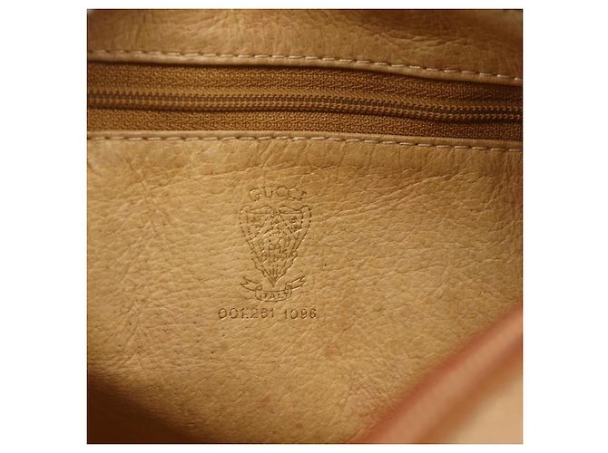 Gucci Borsa a Spalla Micro GG Supreme PVC Beige Oro 001 261 1096 Auth BA11772 D'oro - vista 12