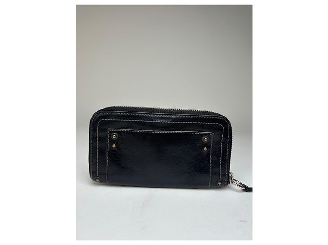 Chloé Vintage Chloe Paddington Leather Long Wallet Black - view 10