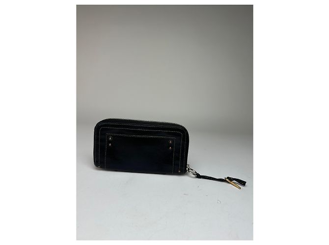 Chloé Vintage Chloe Paddington Leather Long Wallet Black - view 2