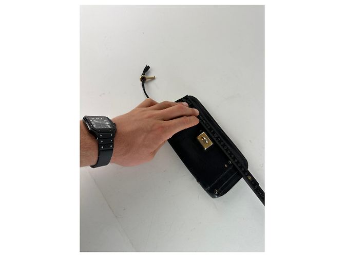 Chloé Vintage Chloe Paddington Leather Long Wallet Black - view 7