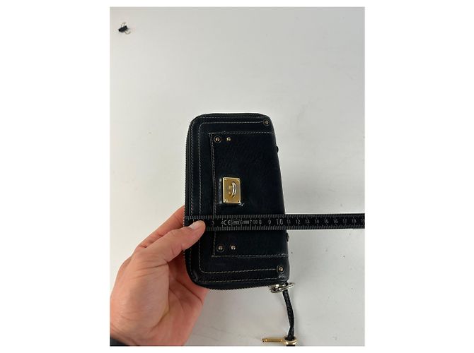 Chloé Vintage Chloe Paddington Leather Long Wallet Black - view 8