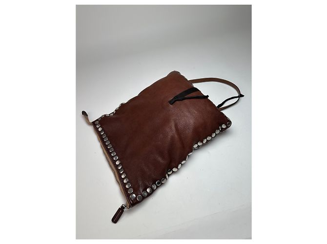 Vintage Marni Nieten-Ledertasche braun - Ansicht 5
