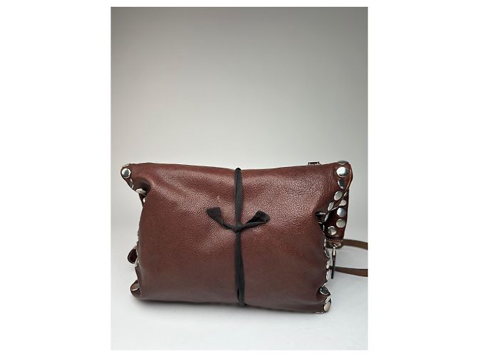 Vintage Marni Nieten-Ledertasche braun - Ansicht 7