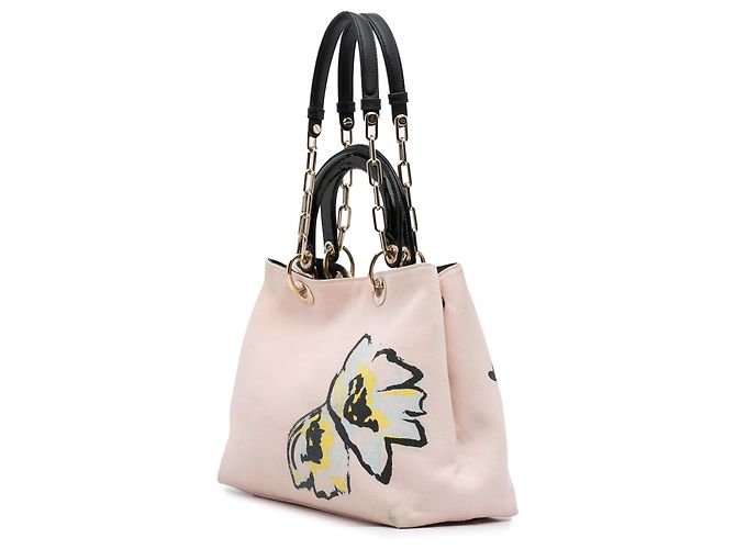 Dior Edizione Limitata Medium Toile Stampata Diorissimo Sac Rosa - vista 2