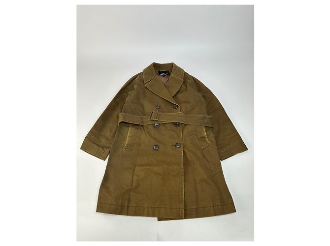 Comme Des Garcons Vintage Comme Des Garçons Denim-Trenchcoat Khaki S - Ansicht 4