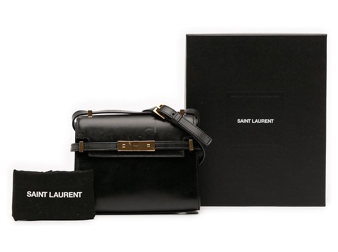 Saint Laurent Mini Box Umhängetasche aus Kalbsleder Manhattan - Ansicht 12