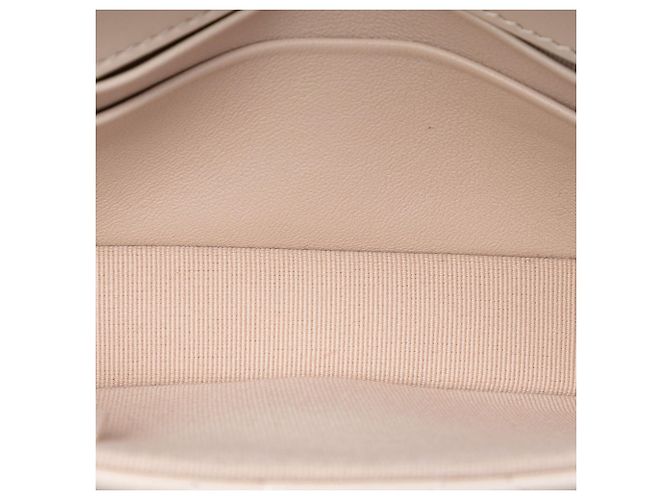 Chanel Matelassé Lammleder Giant CC Klapp-Handyhalter mit Kette Braun - Ansicht 4