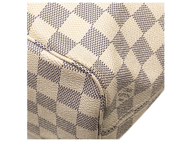 Louis Vuitton Damier Azur Neverfull PM Bianco - vista 10