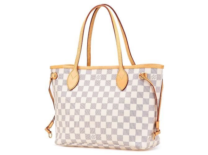 Louis Vuitton Damier Azur Neverfull PM Bianco - vista 2