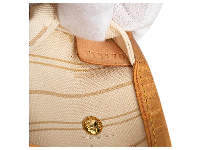 Louis Vuitton Damier Azur Neverfull PM Bianco - vista 6