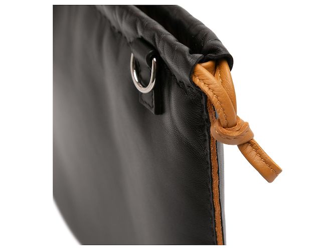 Hermès Milo Pelle di Pecora Pilo Pochette Nero - vista 10