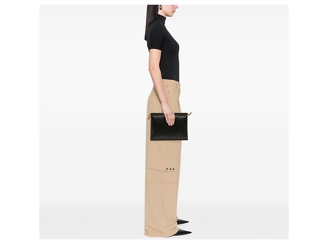 Hermès Milo Pelle di Pecora Pilo Pochette Nero - vista 12