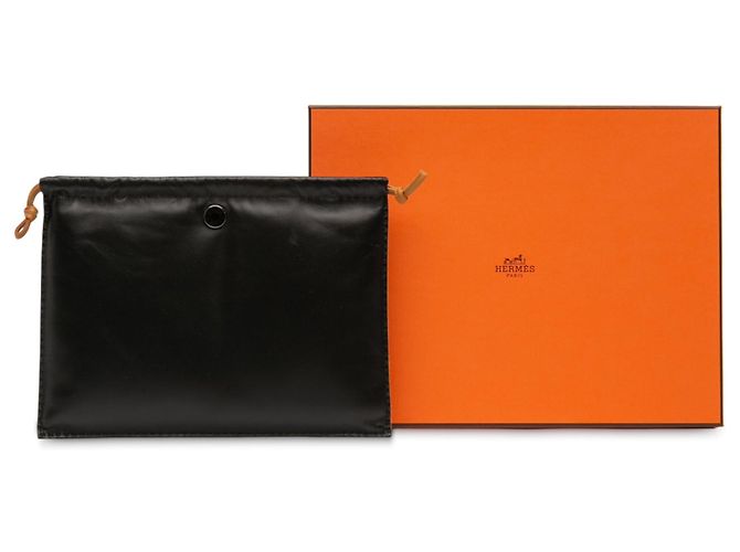 Hermès Milo Pelle di Pecora Pilo Pochette Nero - vista 13