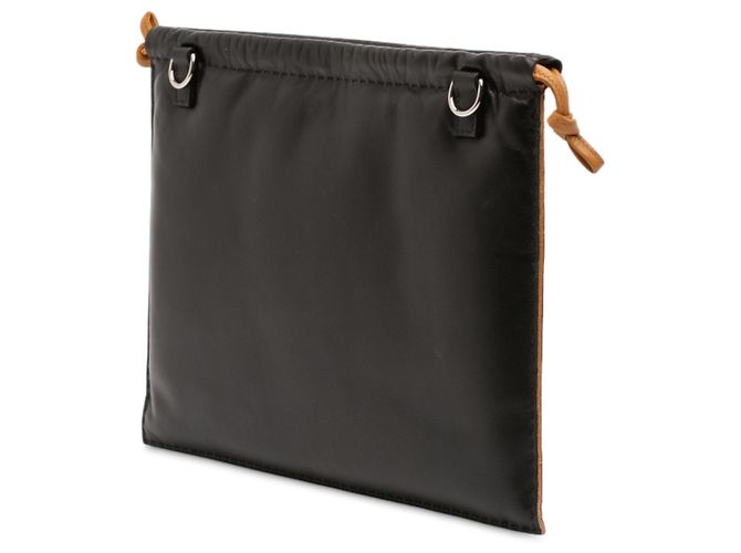 Hermès Milo Pelle di Pecora Pilo Pochette Nero - vista 2