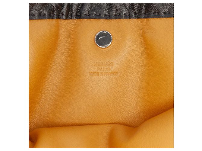 Hermès Milo Pelle di Pecora Pilo Pochette Nero - vista 5