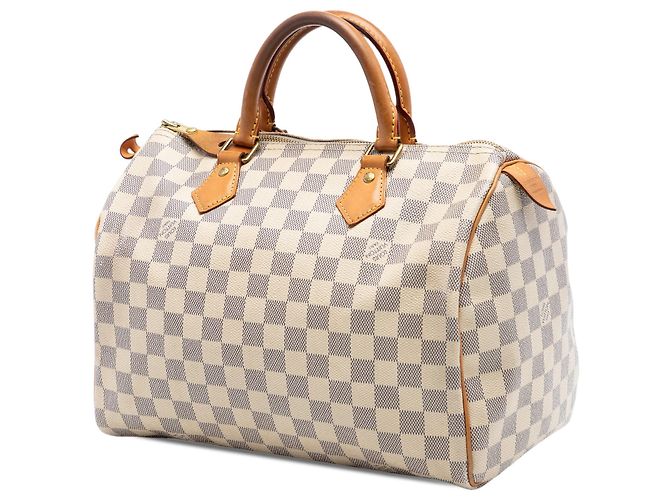 Louis Vuitton Damier Azur Speedy 30 Bianco - vista 2