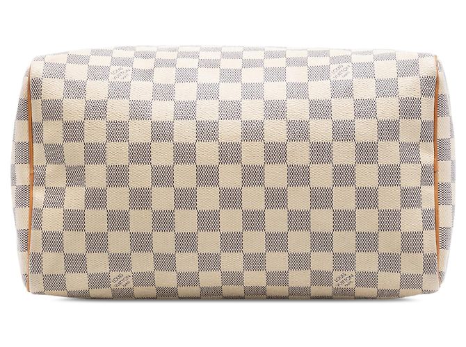 Louis Vuitton Damier Azur Speedy 30 Bianco - vista 3